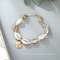 Popular Personality Fashion Natural Shell Scallop Woven Anklet Female